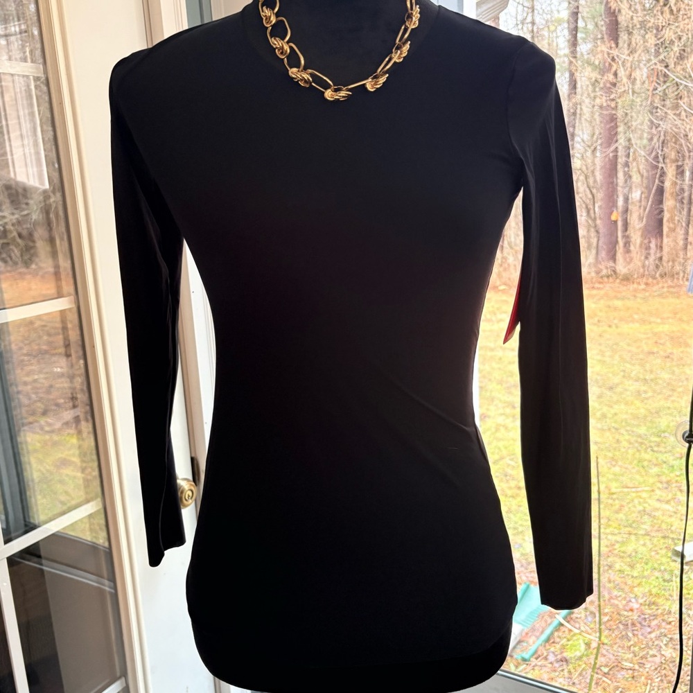 Commando Black Long-Sleeve Crewneck Top